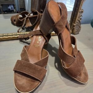 Mariella Women's Tobacco Suede Sandals, Size 9